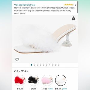 White feather heels!